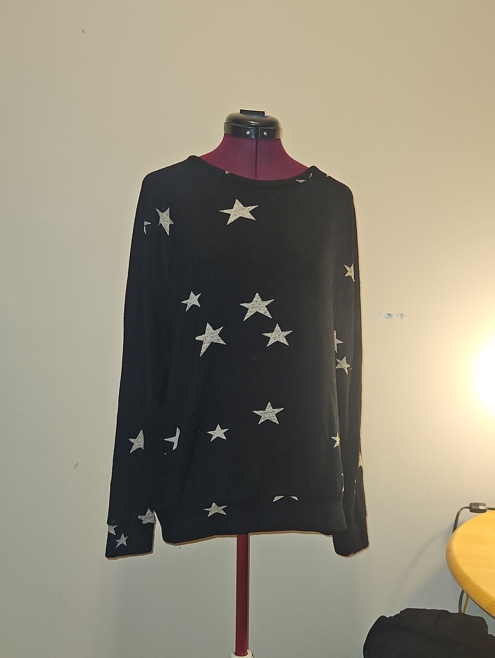 Buffalo David Bitton Black Knit Crewneck with Star Detail